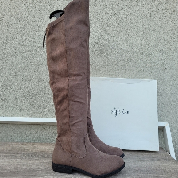 Style & Co Hayley Over The Knee Zip Boots Sz 6.5 - Picture 4 of 15